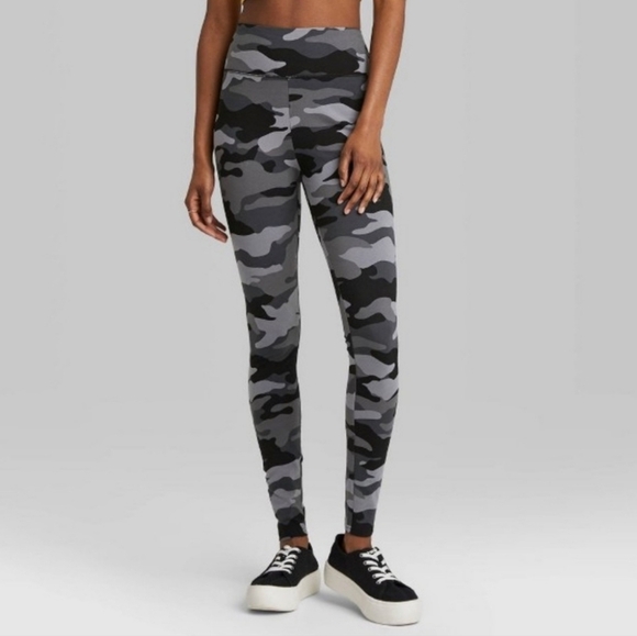 wild fable Pants - Wild Fable Camouflage Leggings Set Of 2 Black and Gray